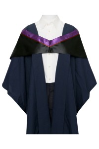 設計紫色披巾畢業袍     訂製碩士畢業袍      香港理工大學工商管理碩士      畢業袍生產商   PolyU  DA549